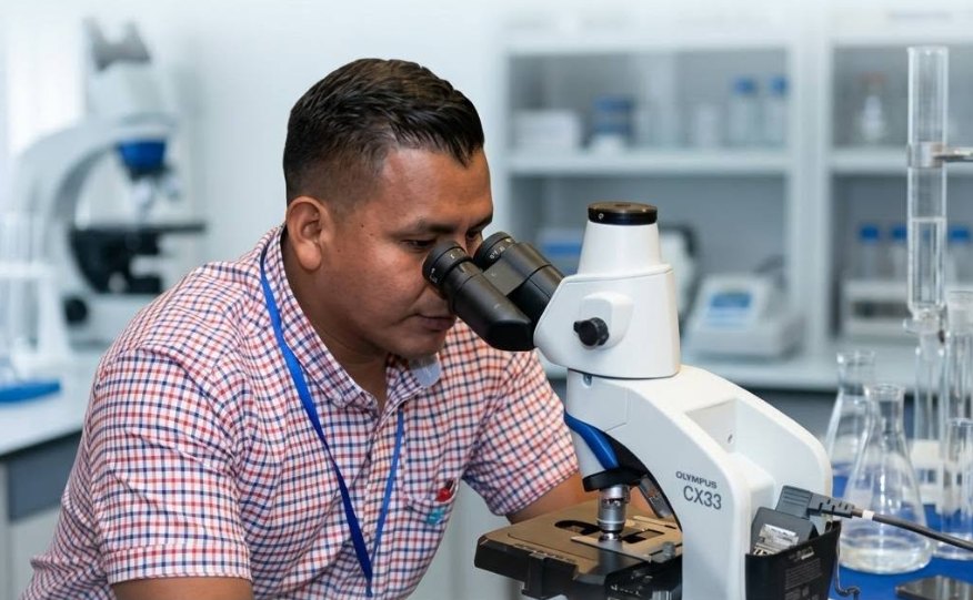 Análisis de muestras en el laboratorio